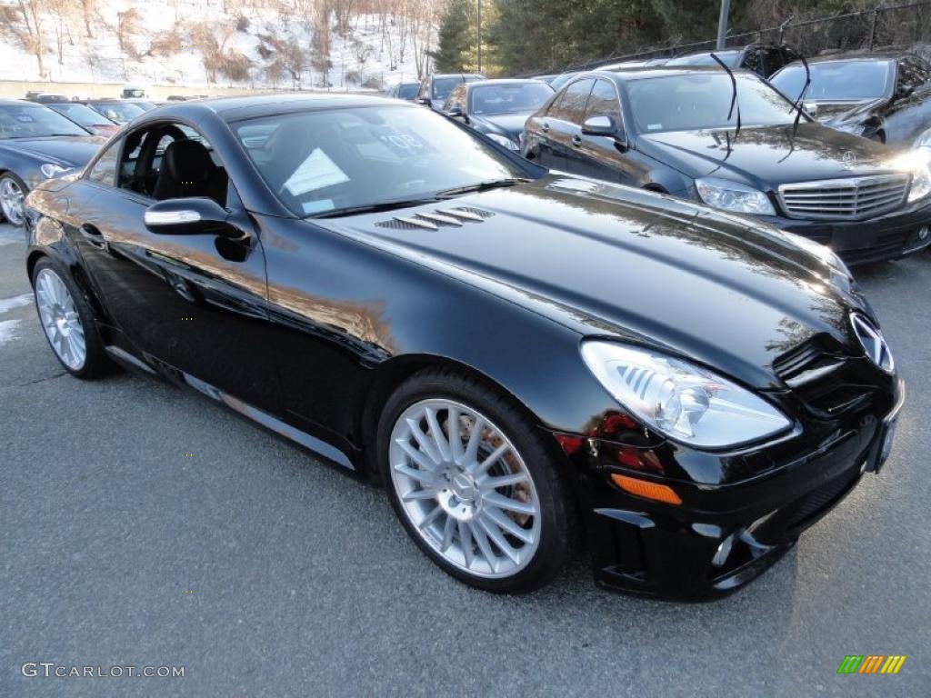 Black 2008 Mercedes-Benz SLK 55 AMG Roadster Exterior Photo #45185582