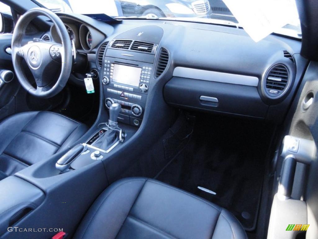 Black Interior 2008 Mercedes-Benz SLK 55 AMG Roadster Photo #45185661