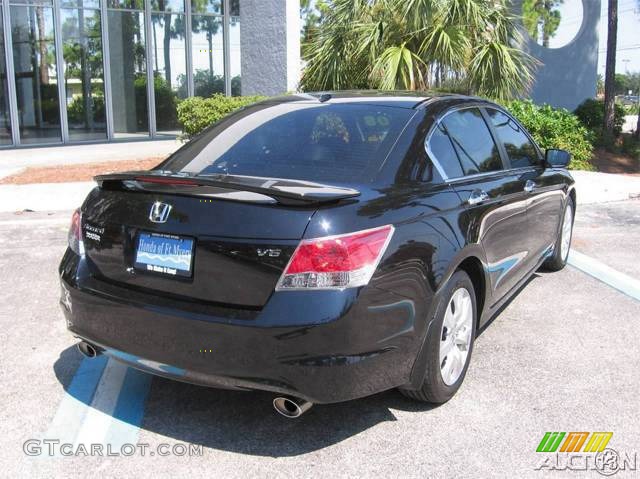 2008 Accord EX-L V6 Sedan - Nighthawk Black Pearl / Black photo #50