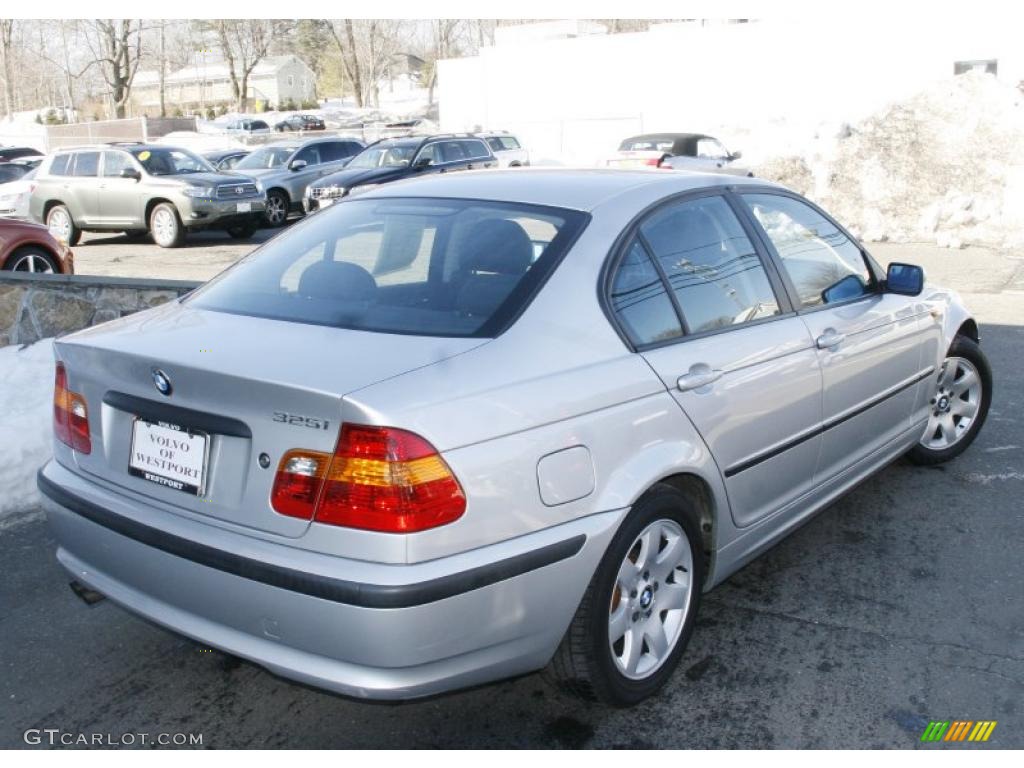 2002 3 Series 325i Sedan - Titanium Silver Metallic / Black photo #10