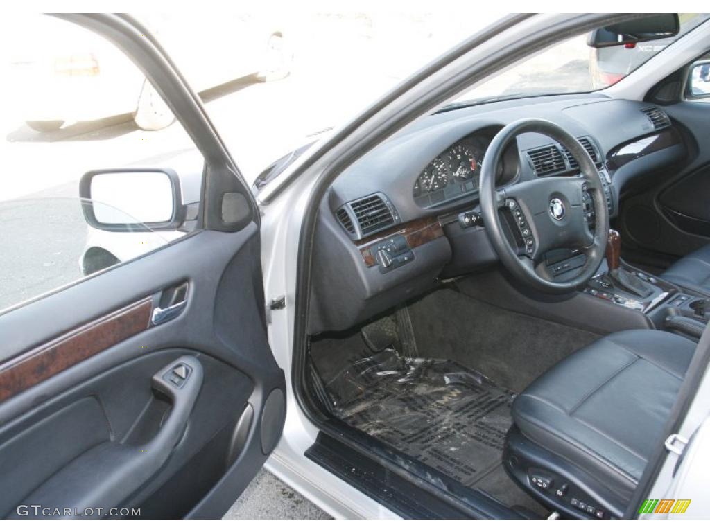 2002 3 Series 325i Sedan - Titanium Silver Metallic / Black photo #13