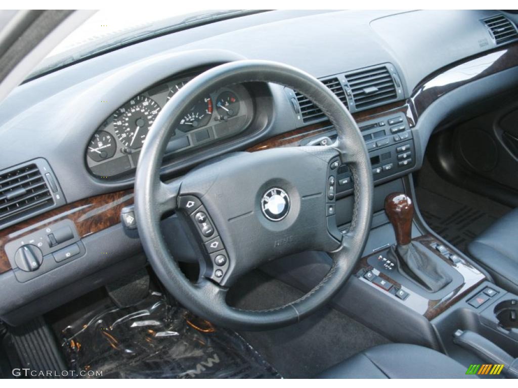 2002 3 Series 325i Sedan - Titanium Silver Metallic / Black photo #14