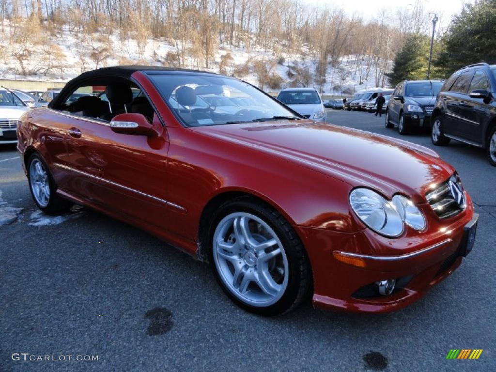 Mars Red 2008 Mercedes-Benz CLK 550 Cabriolet Exterior Photo #45186377