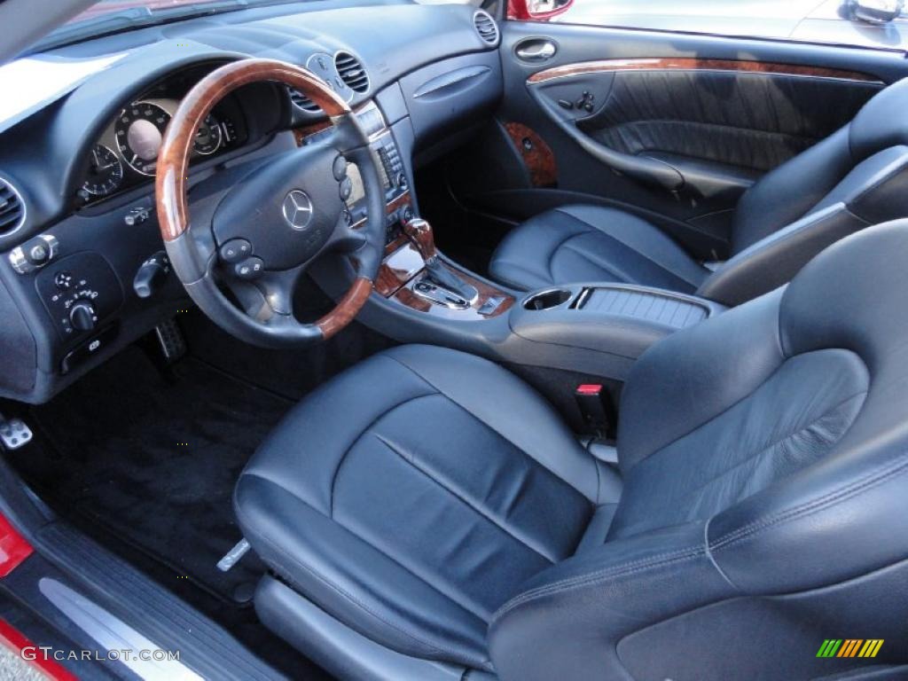 Black Interior 2008 Mercedes-Benz CLK 550 Cabriolet Photo #45186437