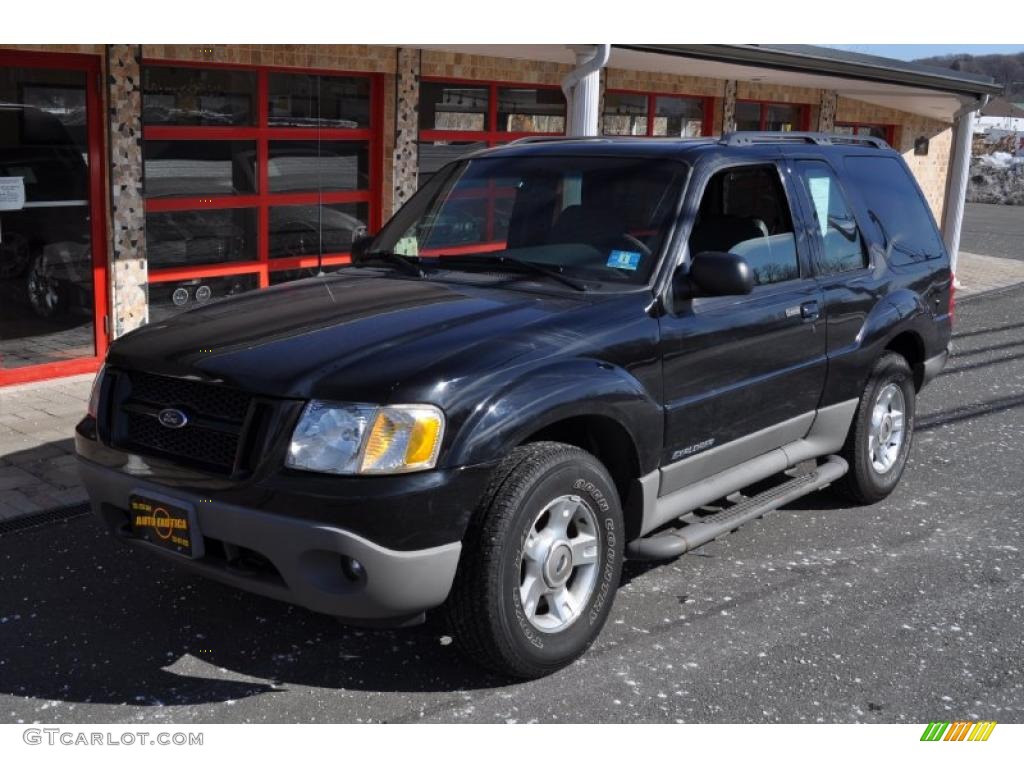 2002 Explorer Sport 4x4 - Black Clearcoat / Graphite photo #1