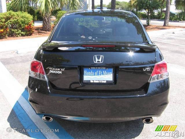 2008 Accord EX-L V6 Sedan - Nighthawk Black Pearl / Black photo #56