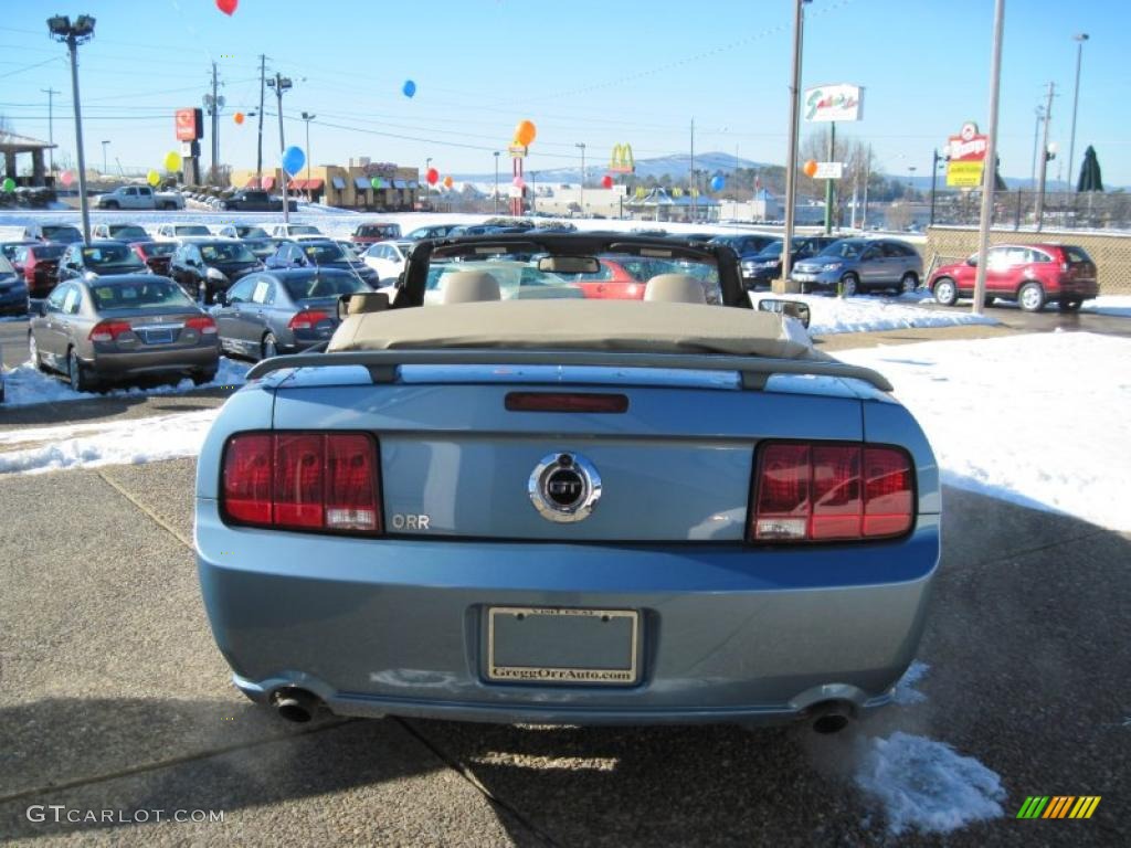 2007 Mustang GT Premium Convertible - Windveil Blue Metallic / Medium Parchment photo #12