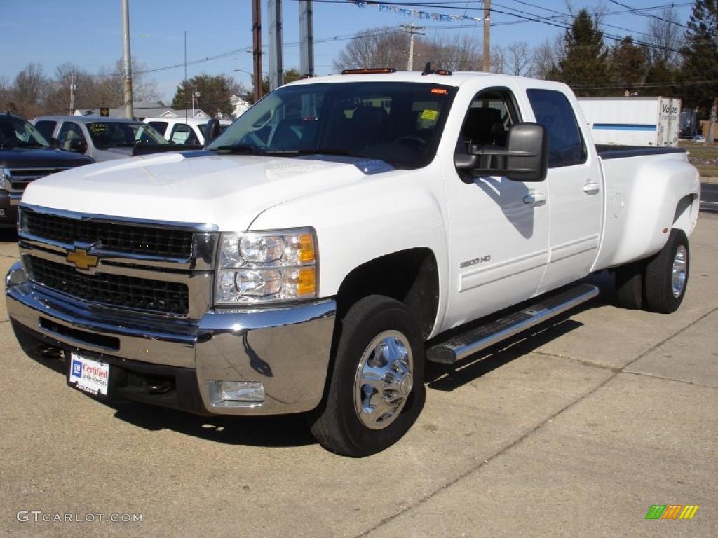 2010 Silverado 3500HD LTZ Crew Cab Dually - Summit White / Ebony photo #1