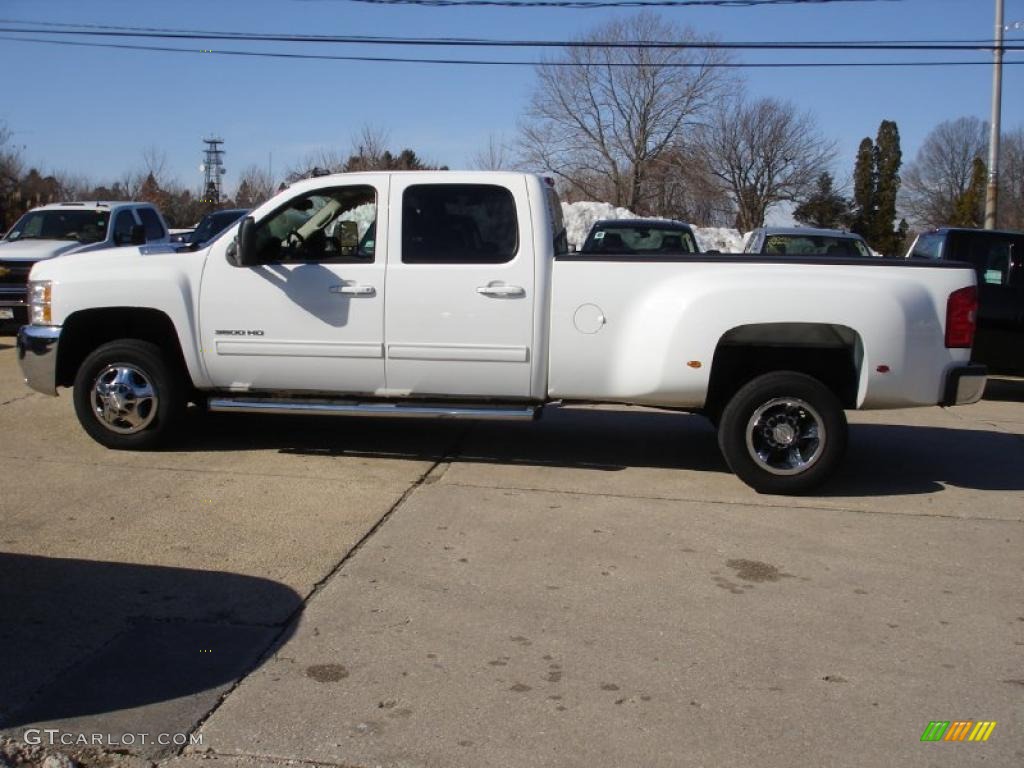 Summit White 2010 Chevrolet Silverado 3500HD LTZ Crew Cab Dually Exterior Photo #45191129