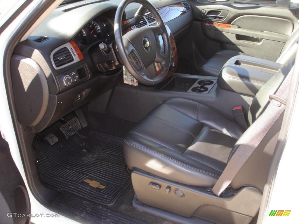 Ebony Interior 2010 Chevrolet Silverado 3500HD LTZ Crew Cab Dually Photo #45191149