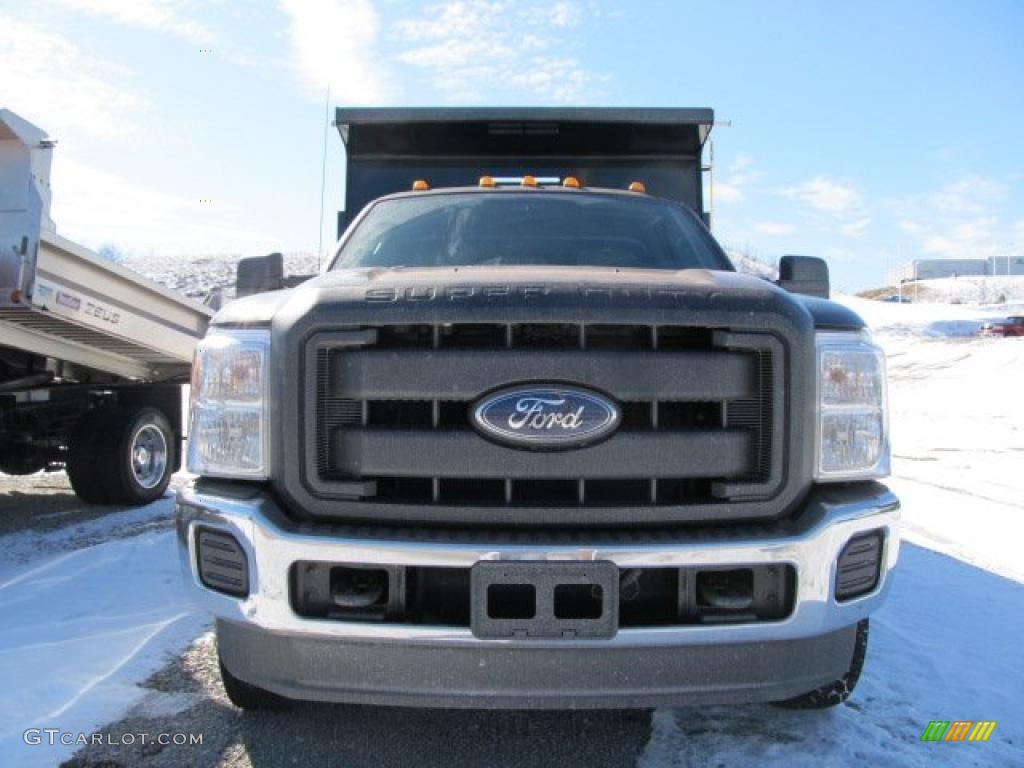 Forest Green Metallic 2011 Ford F350 Super Duty XL Regular Cab 4x4 Chassis Dump Truck Exterior Photo #45192317