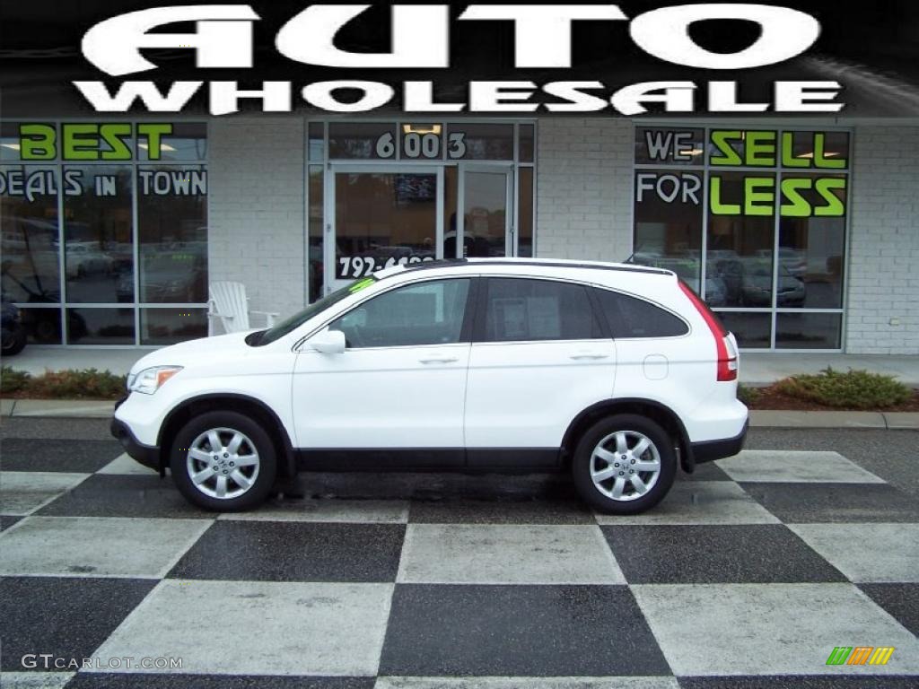 2009 CR-V EX-L 4WD - Taffeta White / Gray photo #1