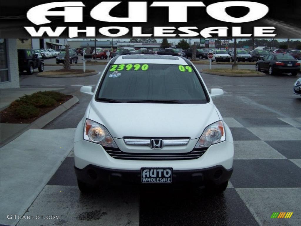 2009 CR-V EX-L 4WD - Taffeta White / Gray photo #2