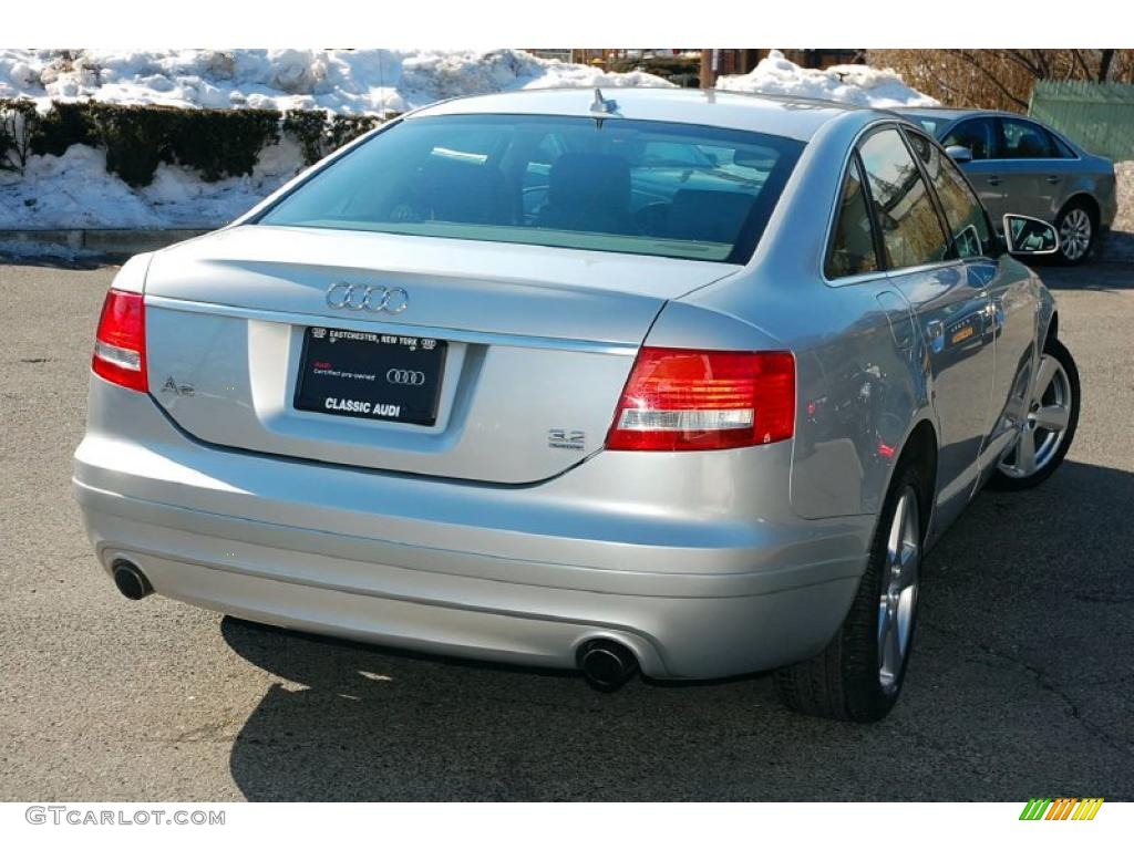 2008 A6 3.2 quattro Sedan - Light Silver Metallic / Black photo #4