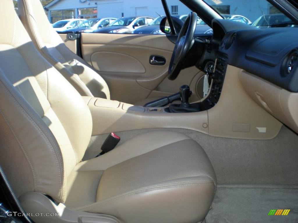 Tan Interior 2002 Mazda MX-5 Miata LS Roadster Photo #45194549