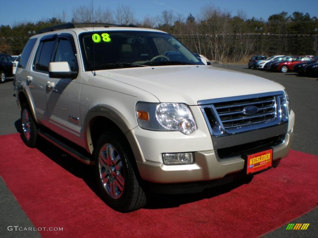 2008 Explorer Eddie Bauer 4x4 - White Suede / Camel photo #5