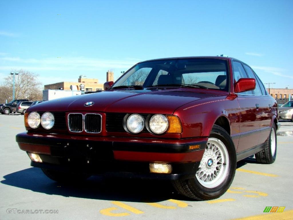 1991 5 Series 535i Sedan - Calypso Red Metallic / Tan photo #1