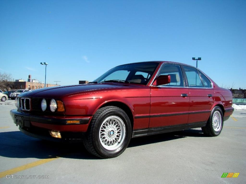 1991 5 Series 535i Sedan - Calypso Red Metallic / Tan photo #11