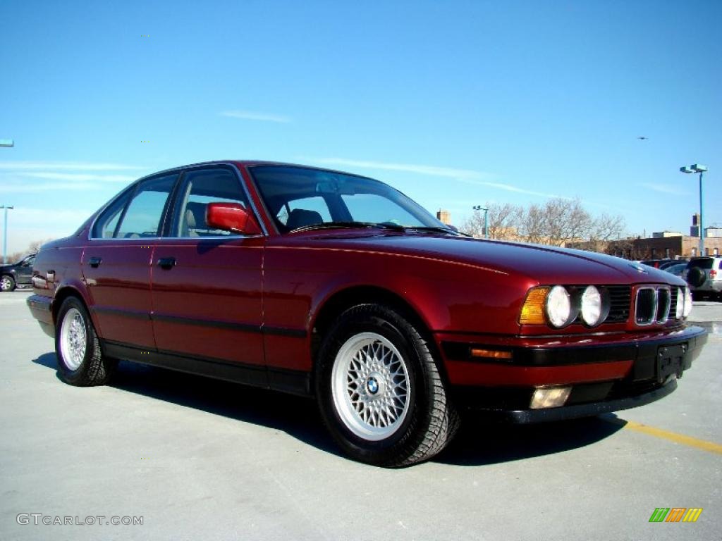 1991 5 Series 535i Sedan - Calypso Red Metallic / Tan photo #12
