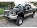 Black 2000 Ford F250 Super Duty Lariat Extended Cab 4x4