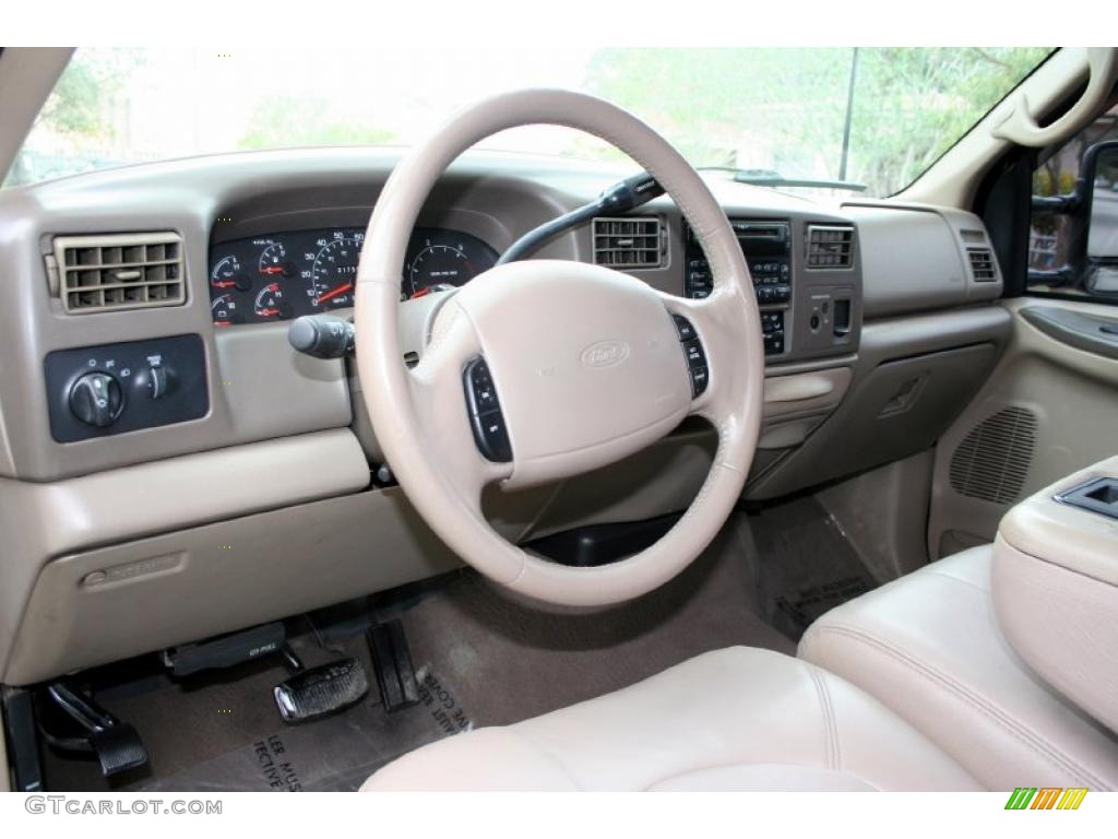 Medium Parchment Interior 2000 Ford F250 Super Duty Lariat Extended Cab 4x4 Photo #45201897