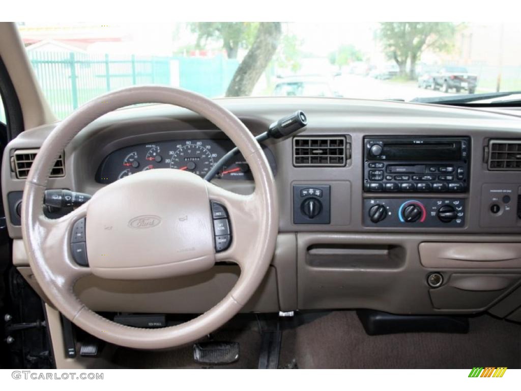 2000 Ford F250 Super Duty Lariat Extended Cab 4x4 Medium Parchment Dashboard Photo #45201945