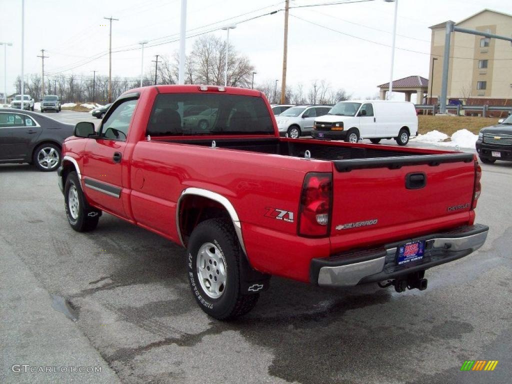 2004 Silverado 1500 Z71 Regular Cab 4x4 - Victory Red / Dark Charcoal photo #2