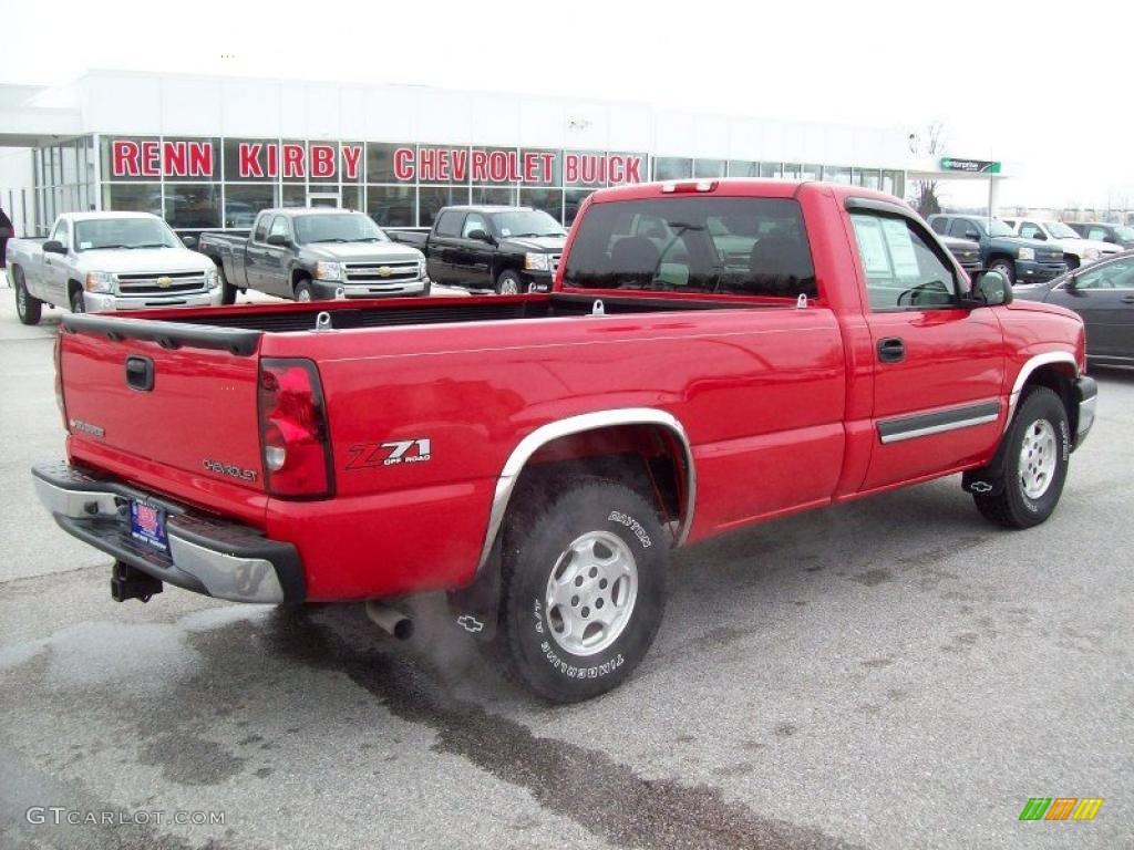 2004 Silverado 1500 Z71 Regular Cab 4x4 - Victory Red / Dark Charcoal photo #12