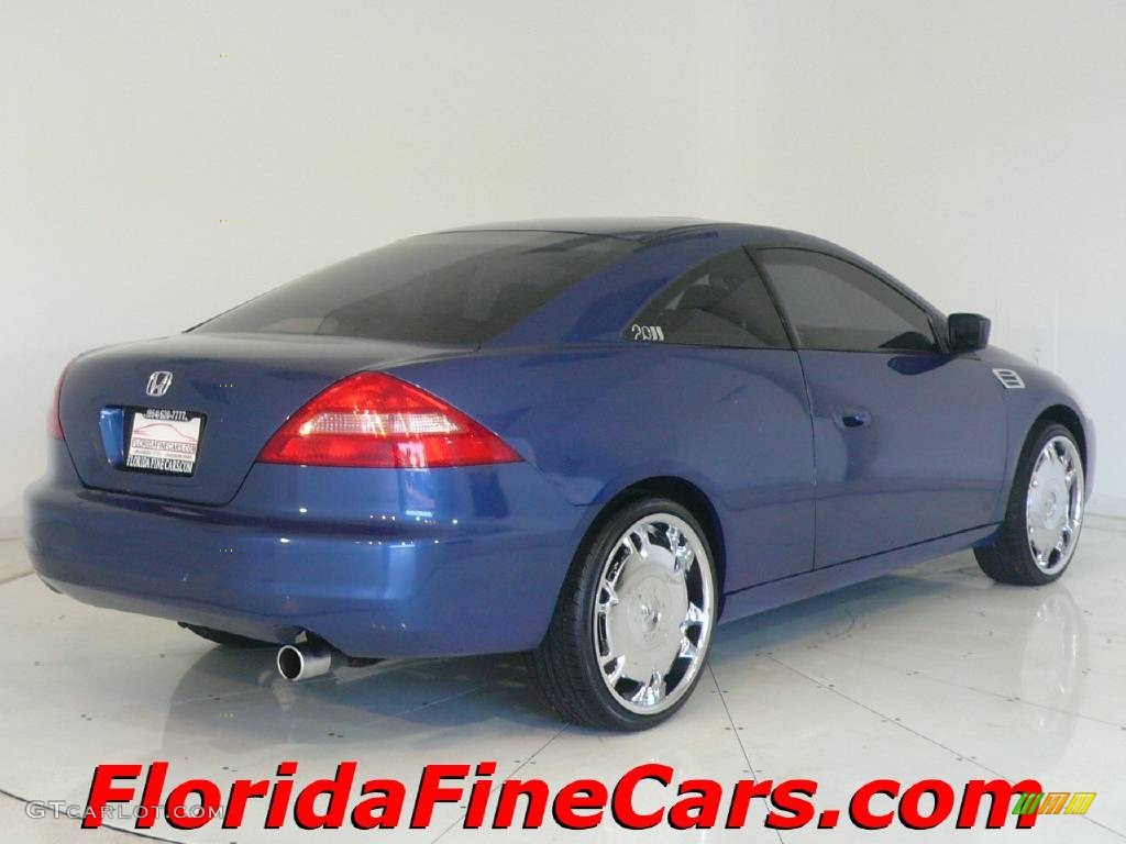 2003 Accord EX Coupe - Sapphire Blue Pearl / Black photo #2