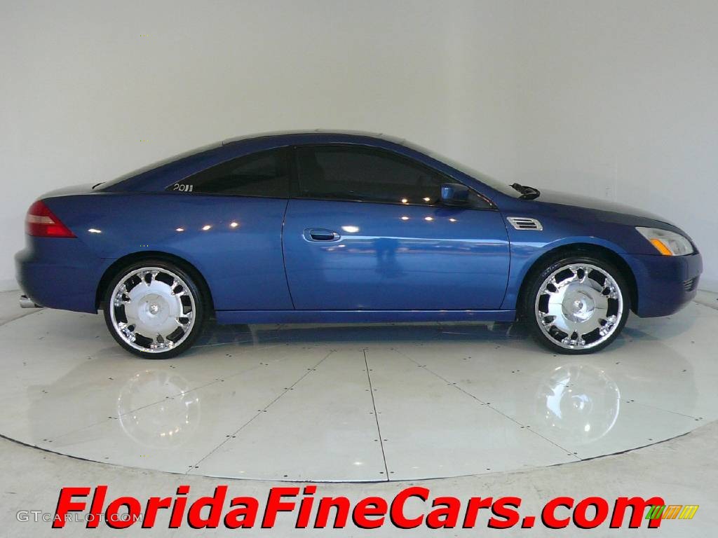 2003 Accord EX Coupe - Sapphire Blue Pearl / Black photo #4