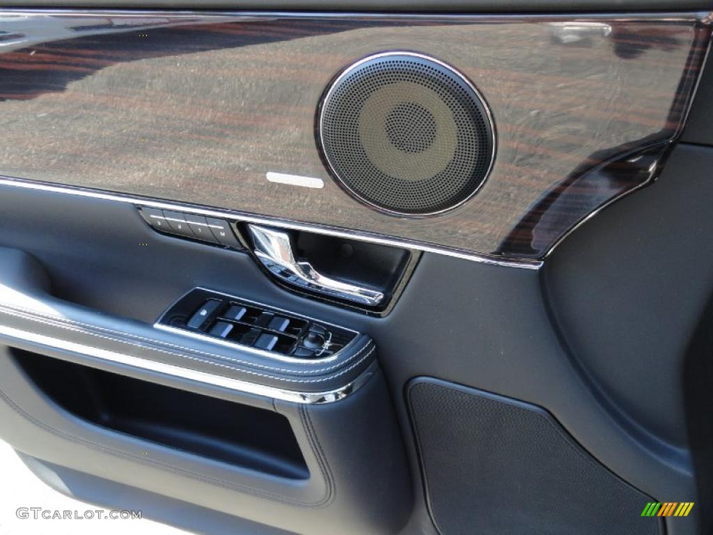 2011 Jaguar XJ XJL Supercharged Jet Black/Ivory Door Panel Photo #45206033