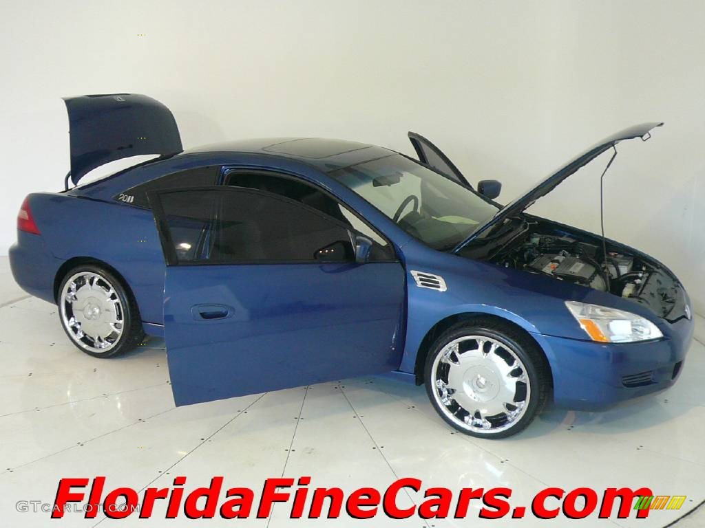 2003 Accord EX Coupe - Sapphire Blue Pearl / Black photo #7