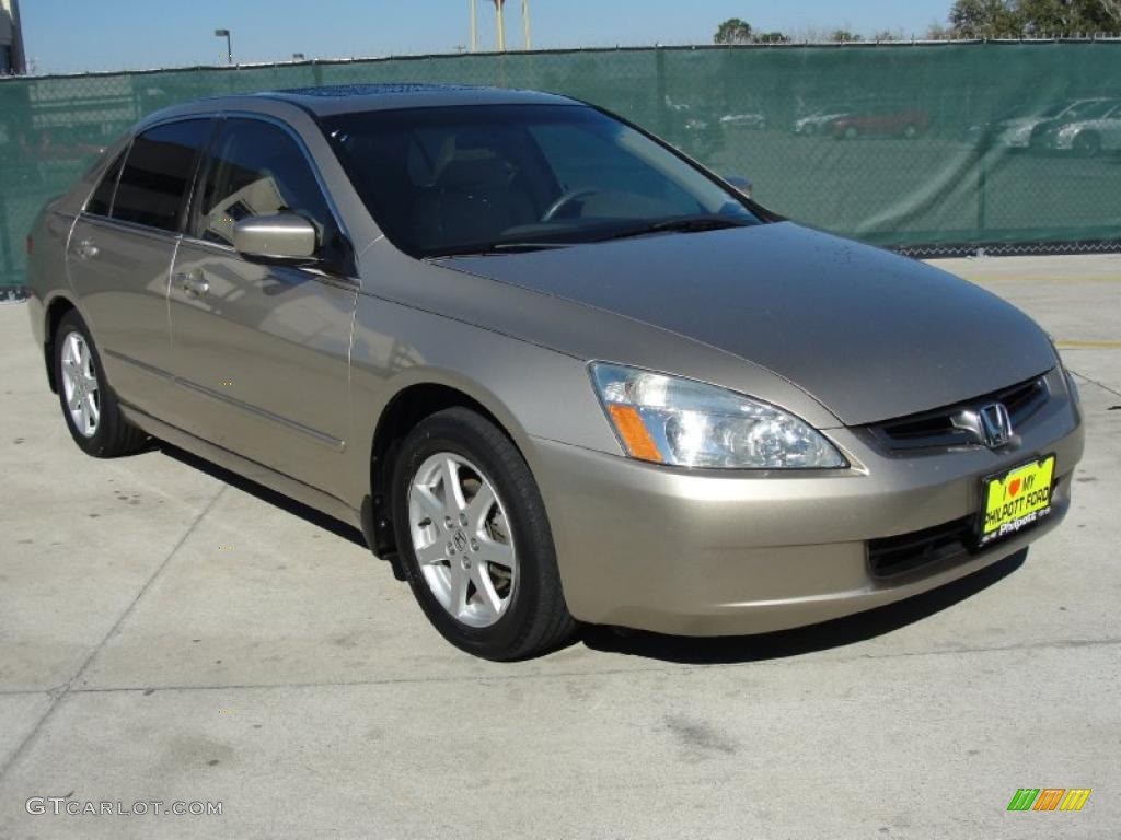 2003 Accord EX V6 Sedan - Desert Mist Metallic / Ivory photo #1