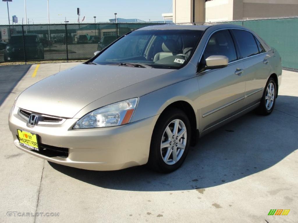 2003 Accord EX V6 Sedan - Desert Mist Metallic / Ivory photo #7