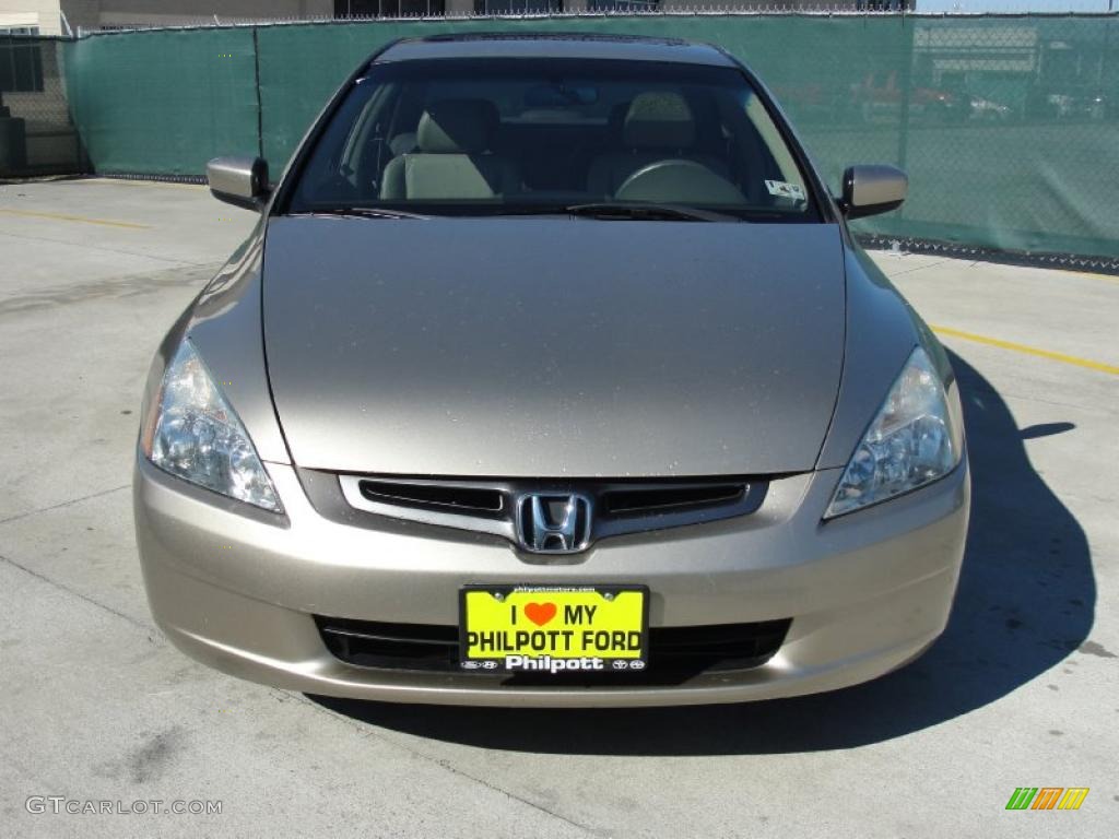 2003 Accord EX V6 Sedan - Desert Mist Metallic / Ivory photo #8