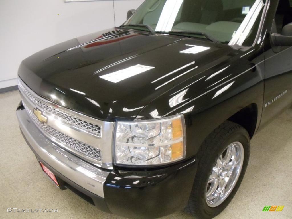 2007 Silverado 1500 LT Regular Cab - Black / Dark Titanium Gray photo #5