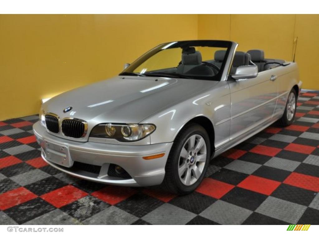 2005 3 Series 325i Convertible - Titanium Silver Metallic / Grey photo #2