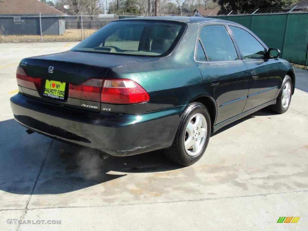 1998 Accord EX V6 Sedan - Dark Emerald Pearl / Ivory photo #3