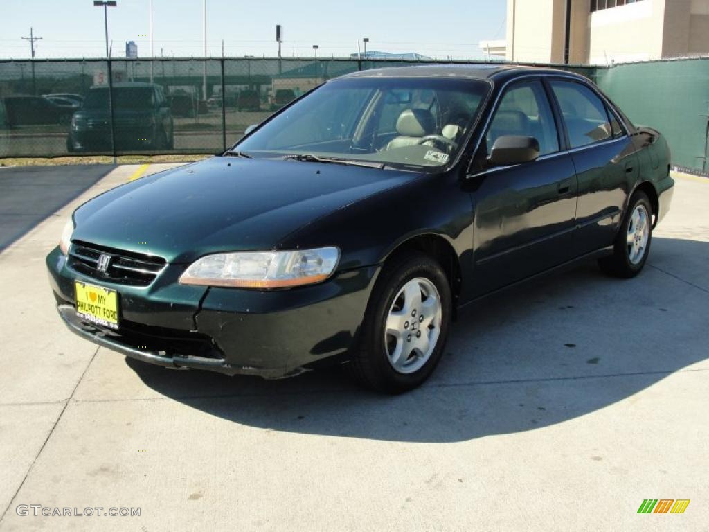 1998 Accord EX V6 Sedan - Dark Emerald Pearl / Ivory photo #7