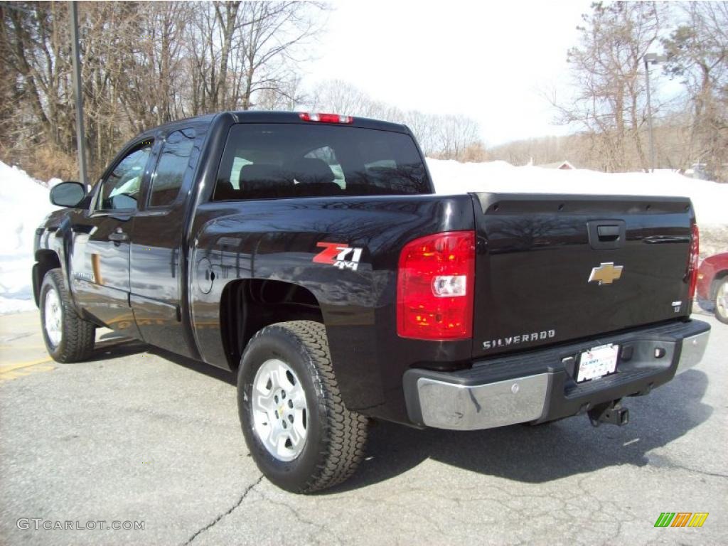 Black 2007 Chevrolet Silverado 1500 LT Extended Cab 4x4 Exterior Photo #45214481