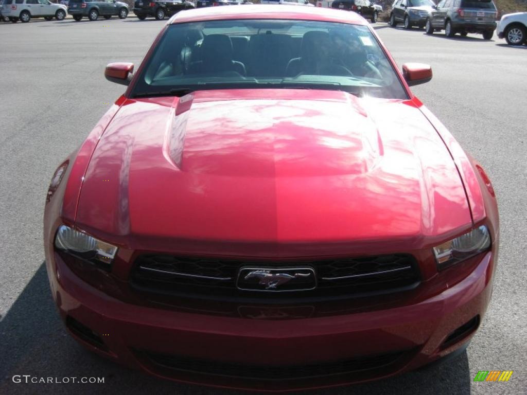 2010 Mustang V6 Premium Coupe - Red Candy Metallic / Charcoal Black photo #3