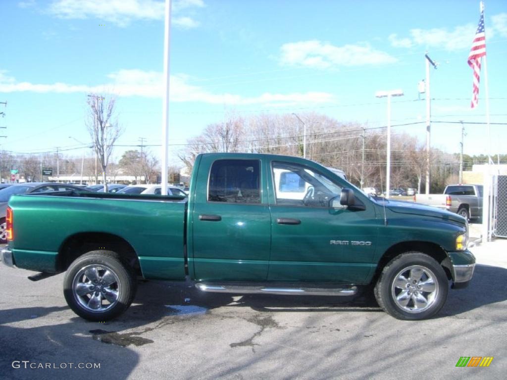 2003 Ram 1500 SLT Quad Cab 4x4 - Timberline Green Pearl / Taupe photo #7