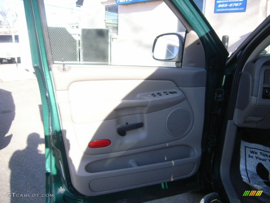 2003 Ram 1500 SLT Quad Cab 4x4 - Timberline Green Pearl / Taupe photo #14