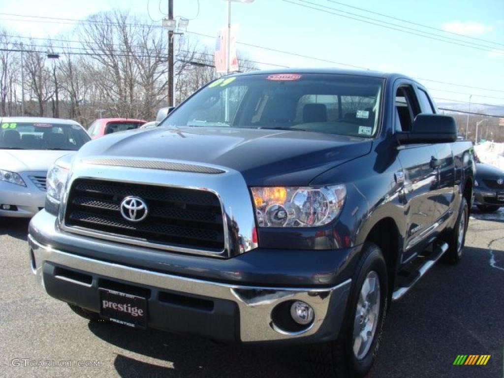 2009 Tundra TRD Double Cab 4x4 - Slate Gray Metallic / Graphite Gray photo #3
