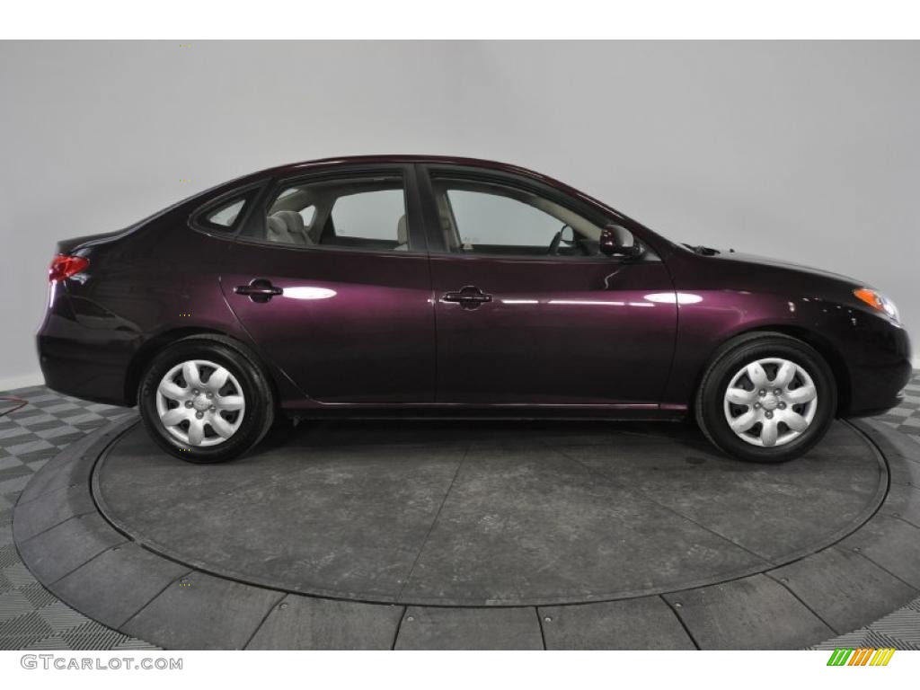 Purple Rain Metallic 2008 Hyundai Elantra GLS Sedan Exterior Photo #45215901