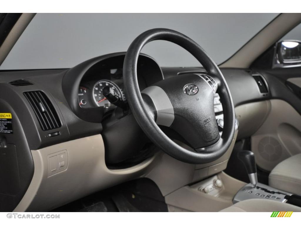 2008 Hyundai Elantra GLS Sedan Beige Dashboard Photo #45216013