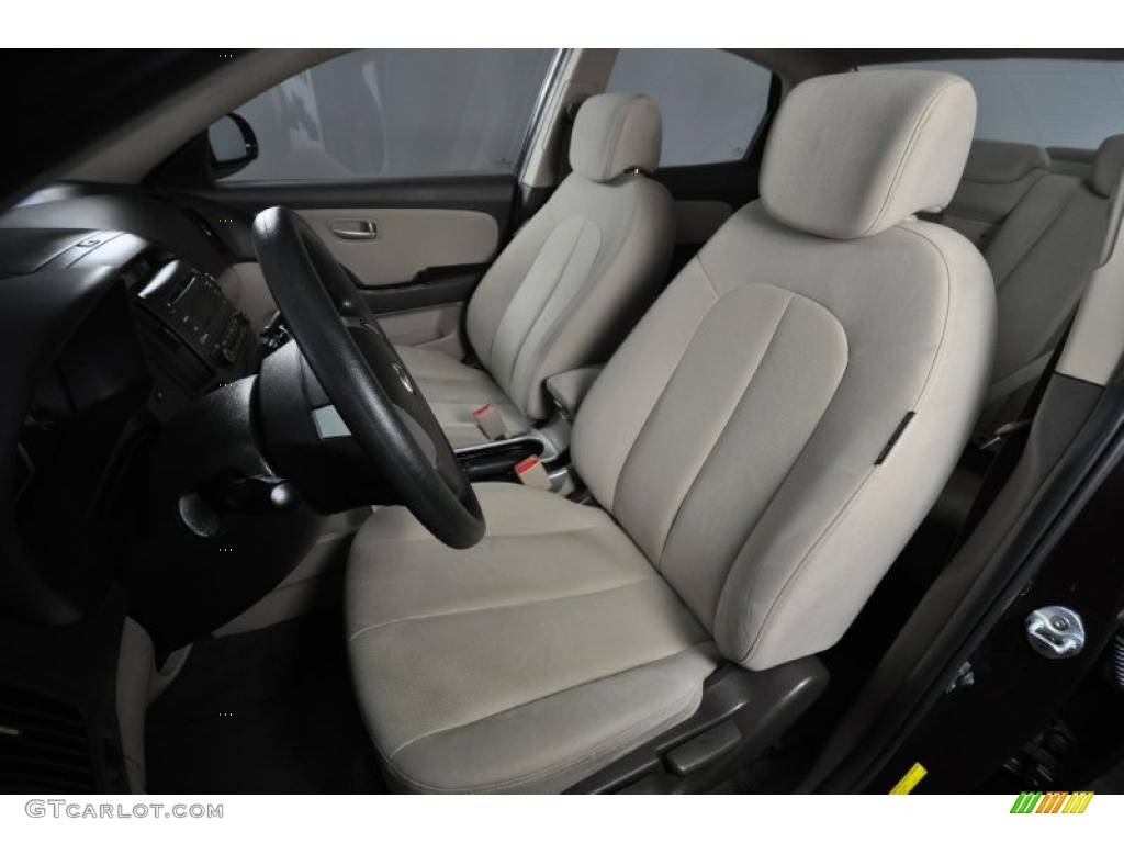 Beige Interior 2008 Hyundai Elantra GLS Sedan Photo #45216033