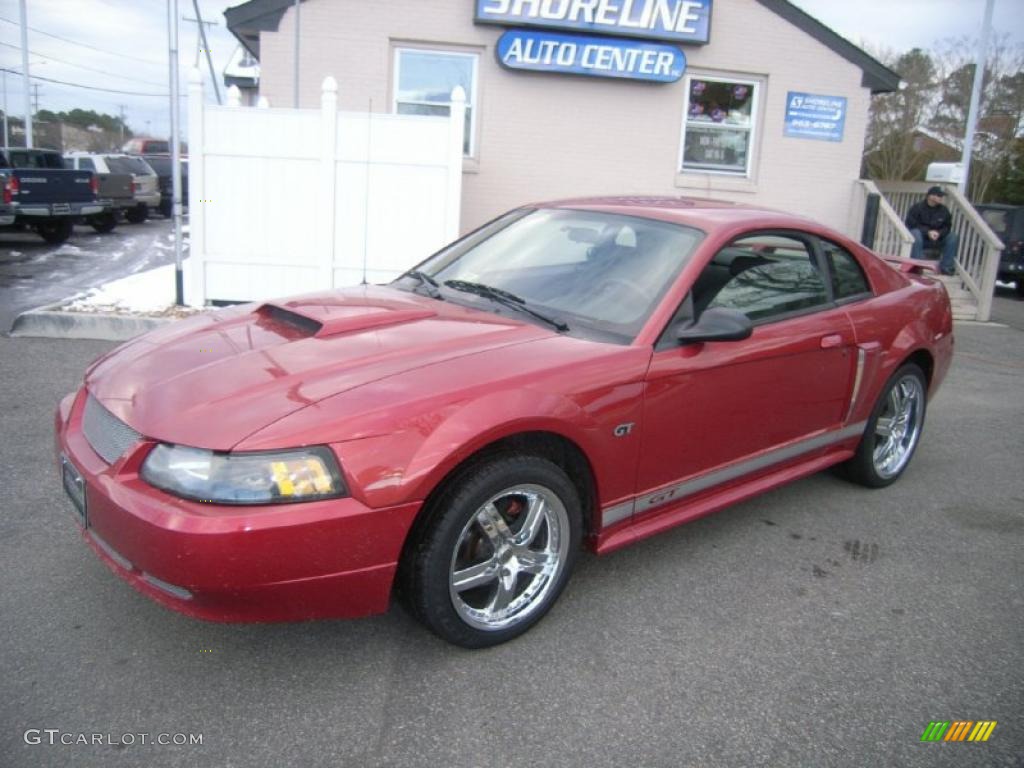 2002 Mustang GT Coupe - Laser Red Metallic / Dark Charcoal photo #1