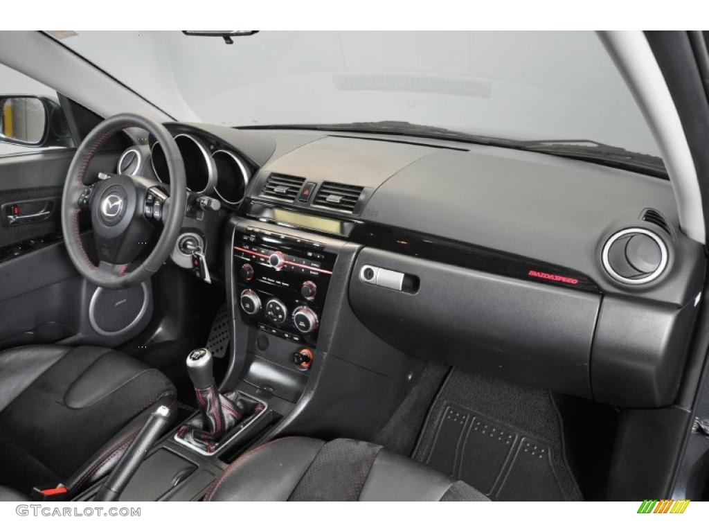 Black/Red Interior 2009 Mazda MAZDA3 MAZDASPEED3 Grand Touring Photo #45217497