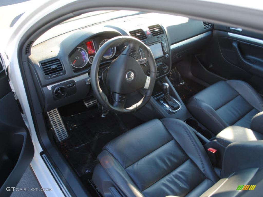 Anthracite Black Leather Interior 2009 Volkswagen GTI 2 Door Photo #45218265